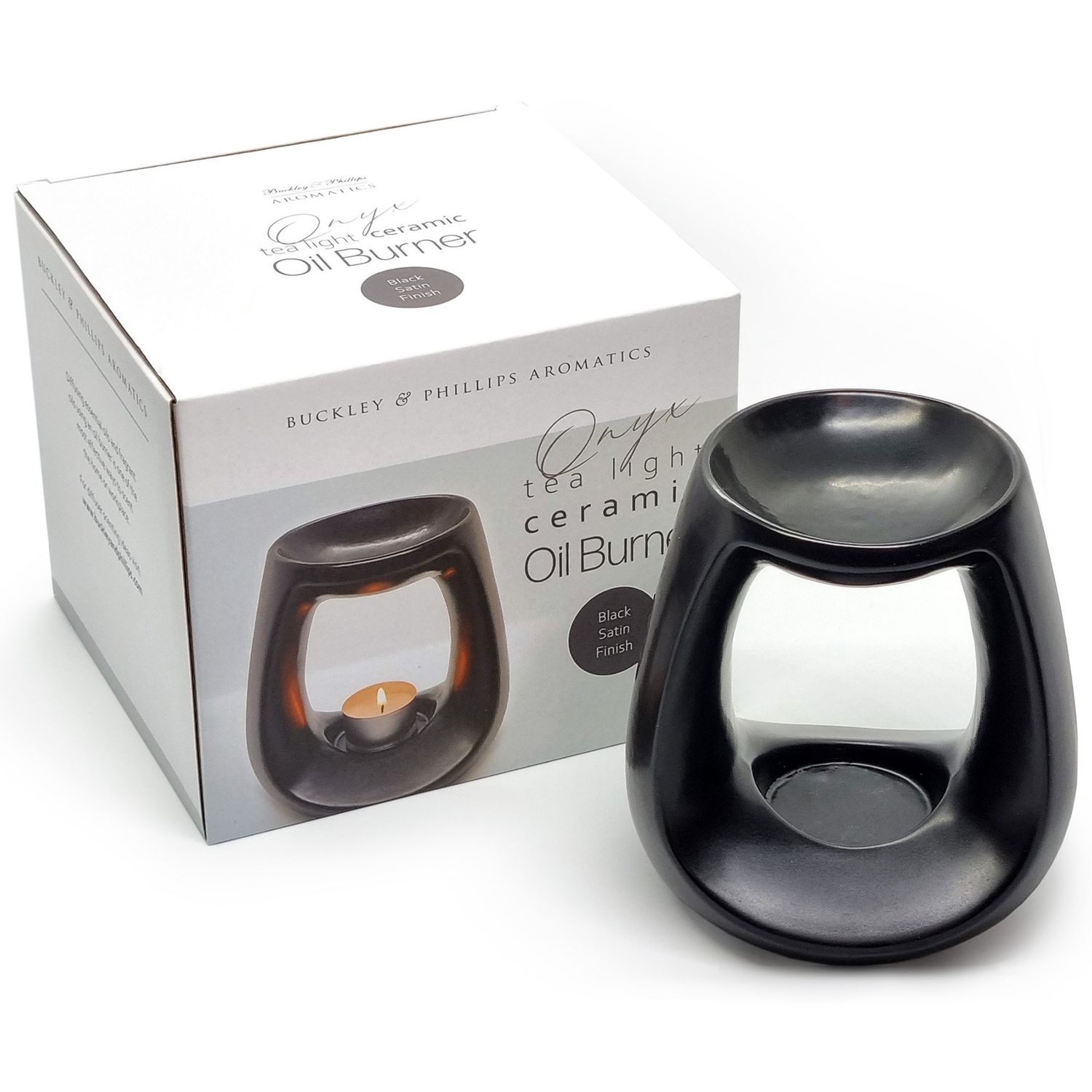 Black Ceramic Tealight Oil Burner