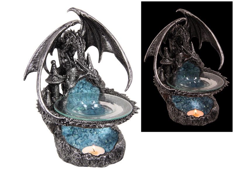 23CM SILVER DRAGON OIL BURNER