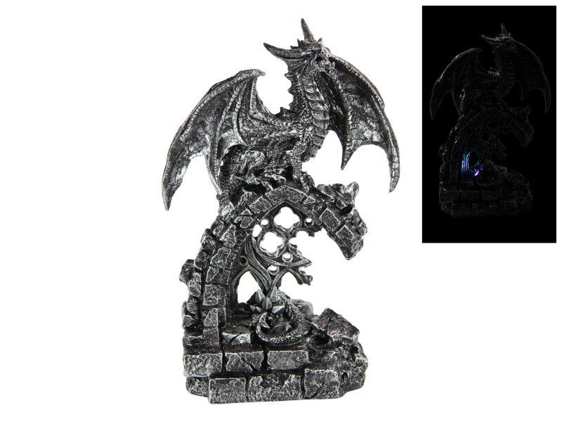 25cm Black Dragon on Ancient Mystic Realm Door
