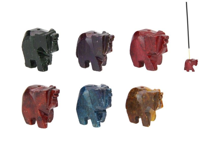 1&quot; ELEPHANT SOAPSTONE INCENSE HOLDER