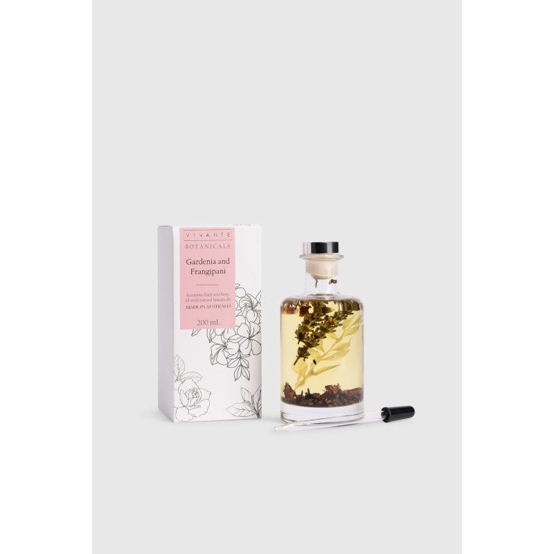 Gardenia and Frangipani Vivante Botanicals Bath and Body Oil