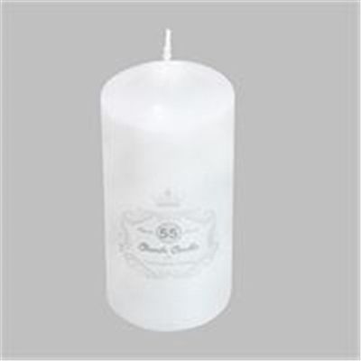 7cm x 15cm unscented taper white candle