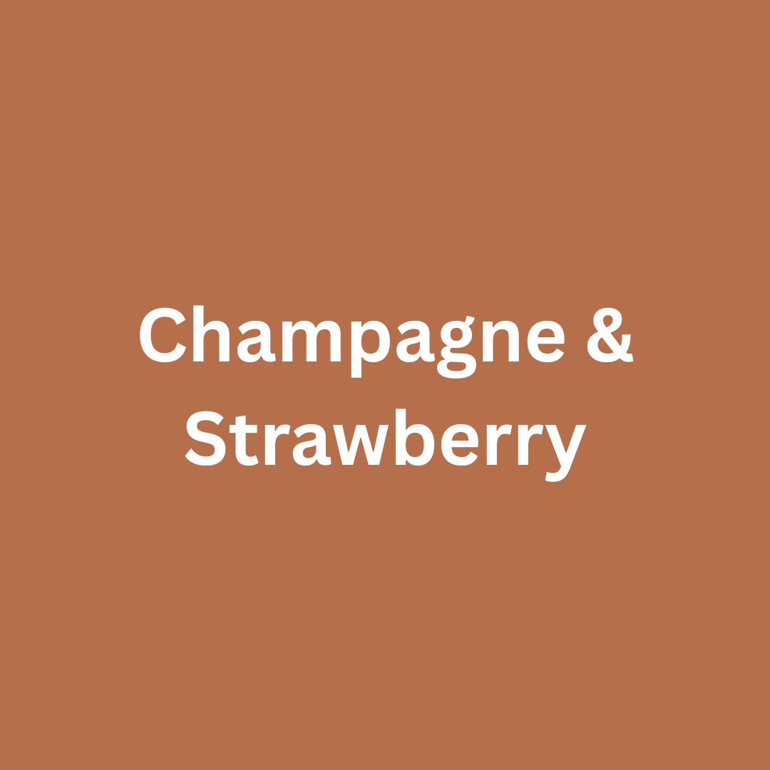 Champagne &amp; Strawberry - Single Drippy Candle