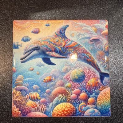 Ceramic Coaster - Dolphin