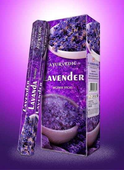6x Pack - Ayurvedic Lavender Incense Sticks