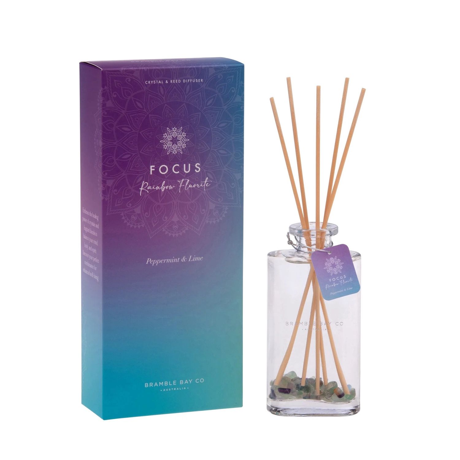 Crystal Boho - FOCUS - Rainbow Fluorite - Diffuser