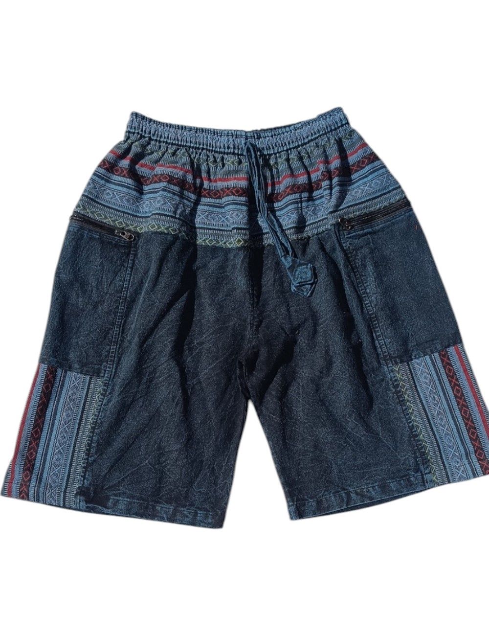 Shorts with Side Zippers, Colour: Blue, Size: S/M
