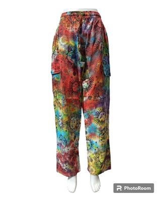 Gheri Sun &amp; Moon Tie Dye Trousers