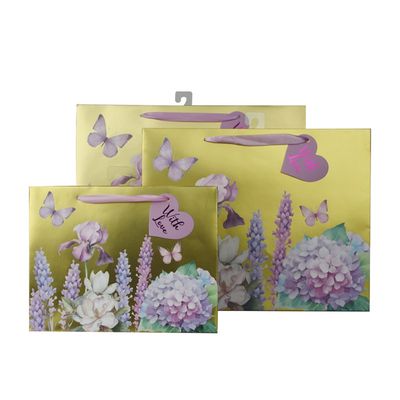 SPRING FLOWERS HORIZONTAL GIFT BAG