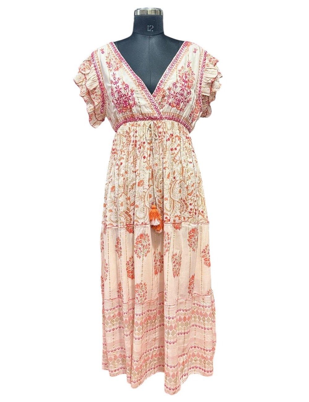 Adjustable Waist Dress, Colour: Pink