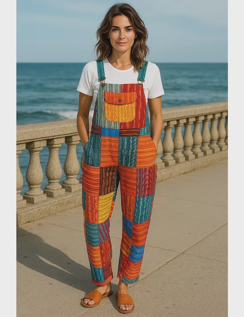 Boho Patchwork Dungarees