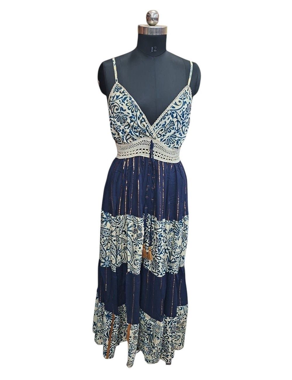 Lace Maxi Dress, Colour: Dark Blue