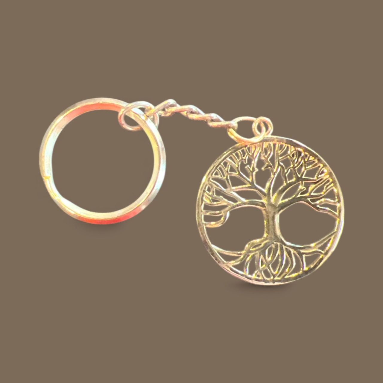 Gold Tree of Life Keyring