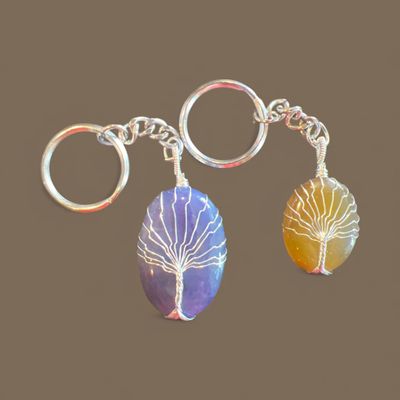 Agate Tree of Life keyring