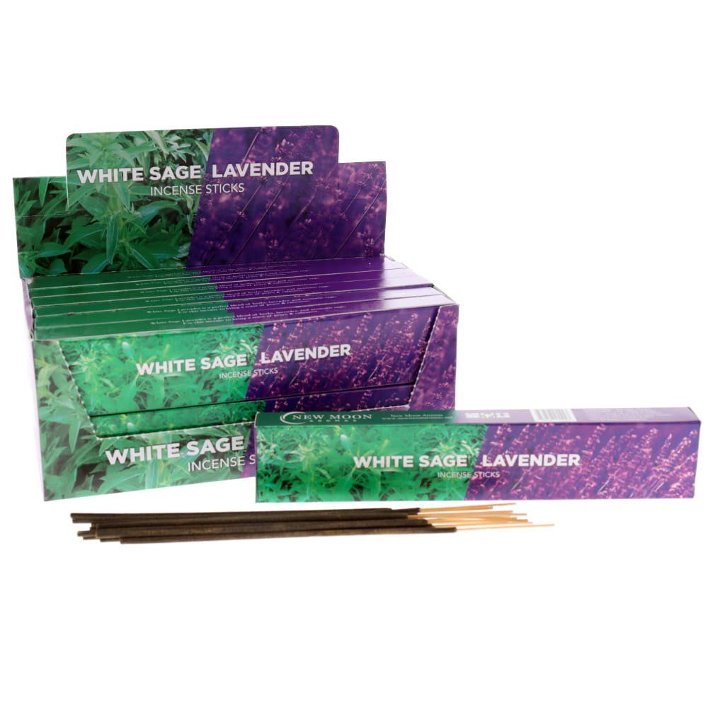 New Moon White Sage Lavender Incense Sticks 15g