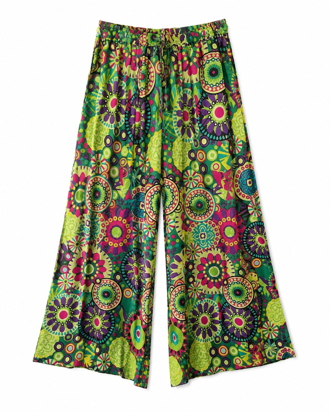 Flower Pants, Colour: Green