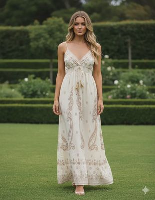 V-Neck Maxi Dress: Assorted Colors &amp; Prints