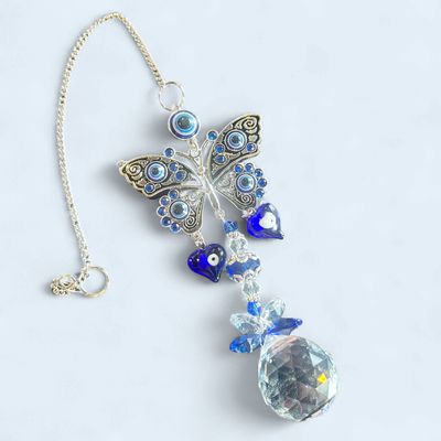 Evil Eye Sun Catcher with Prism Ball