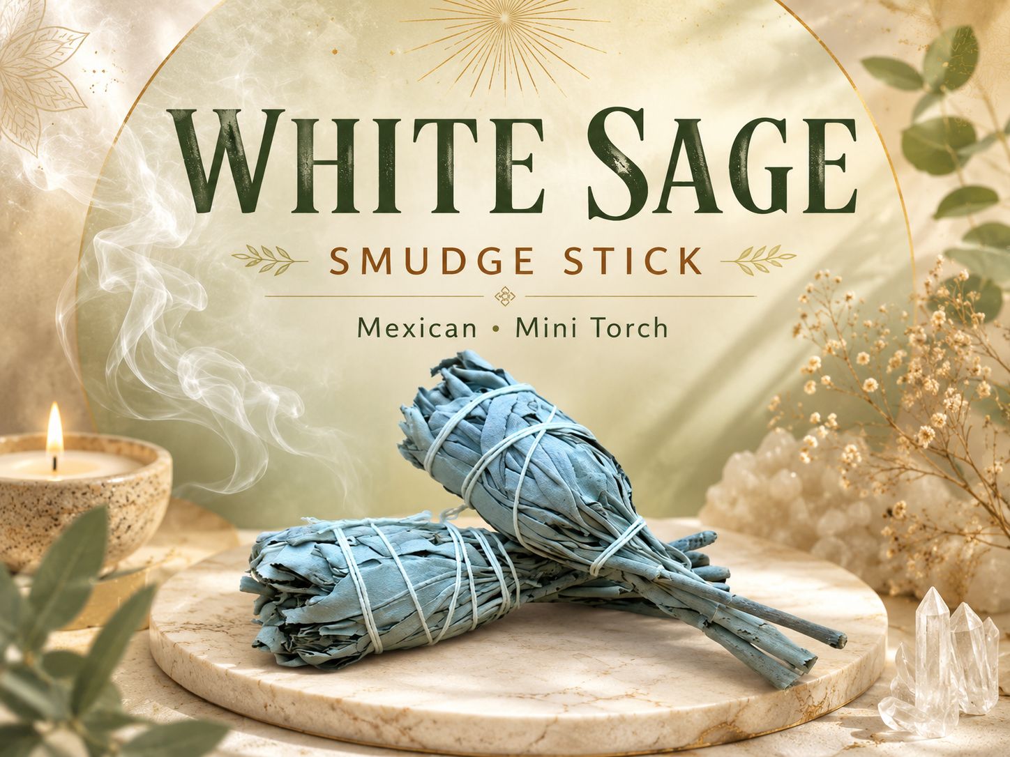 white sage smudge stick (Mexican) - Mini Torch