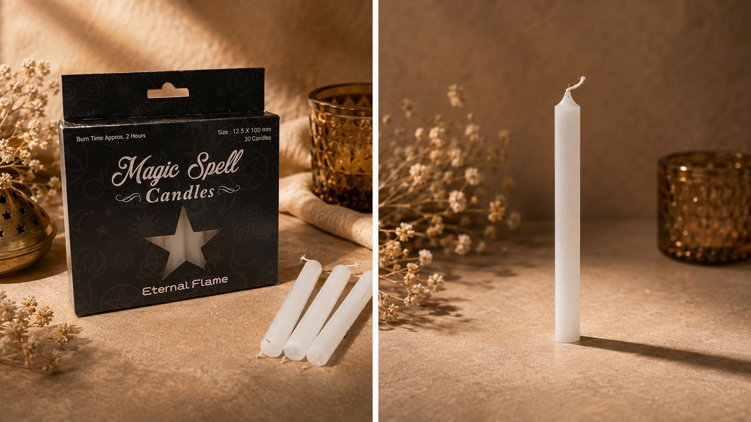Eternal Flame Spell Candle 4" White (Pack of 20)