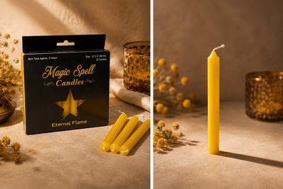 Eternal Flame Spell Candle 4" Yellow (Pack of 20)