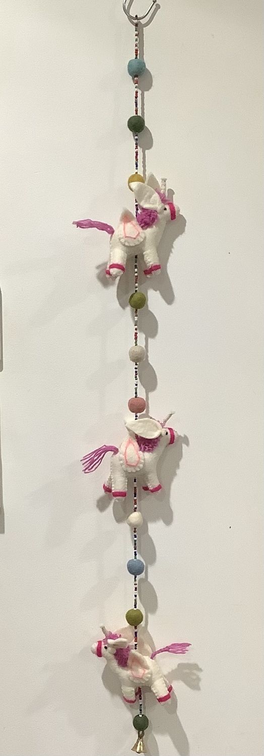 Felt hanging Unicorn