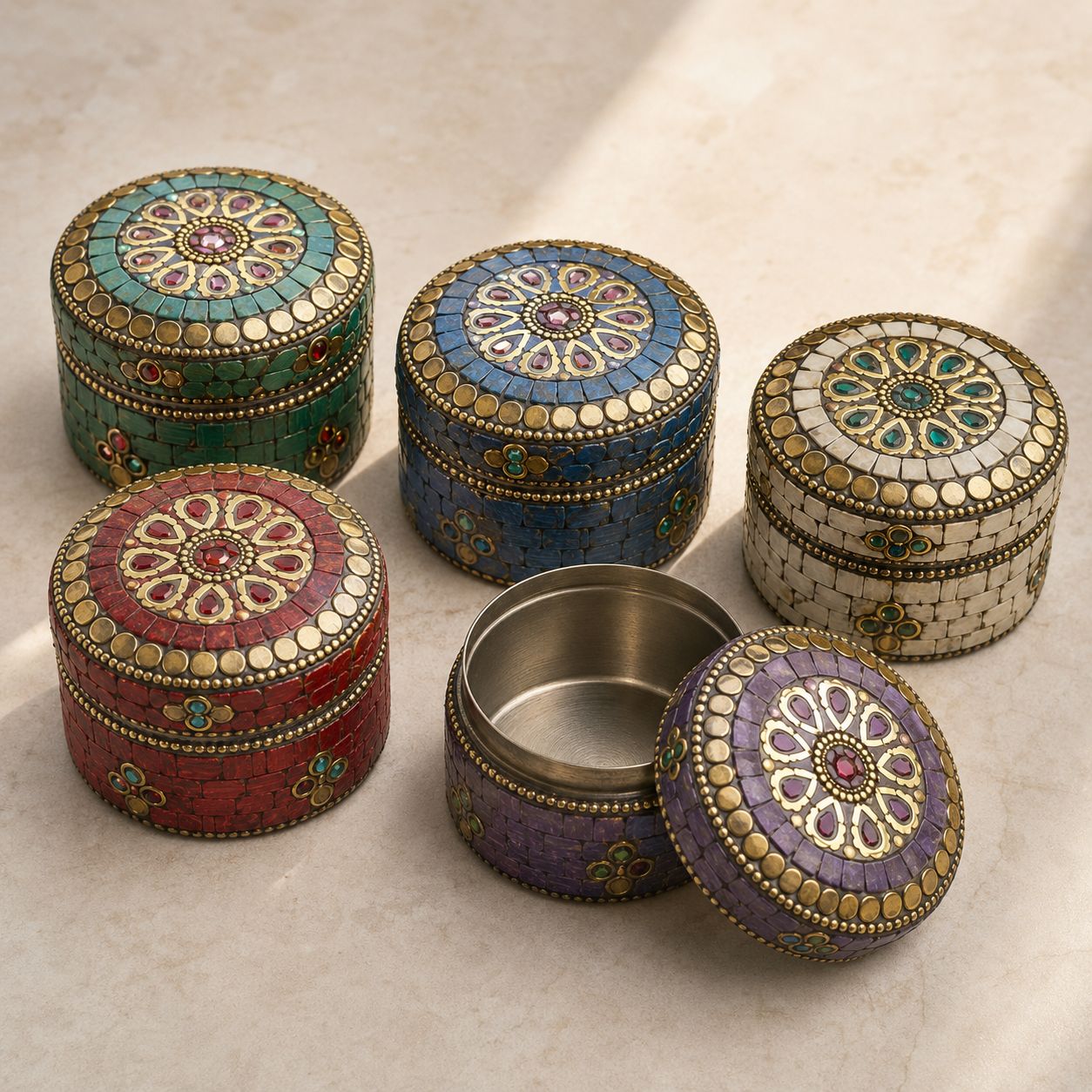 Mosaic Treasure Trinket Box