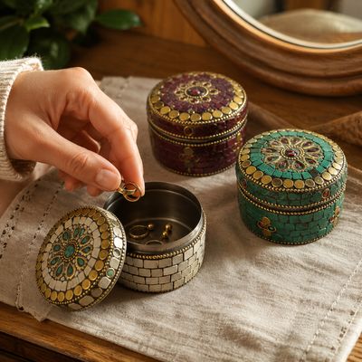 Mosaic Treasure Trinket Box
