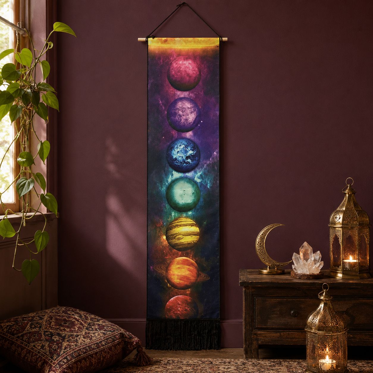 Boho Digital Print Banner – Celestial Alignment