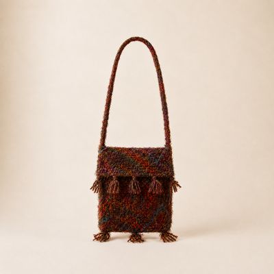 Reclaimed Silk Tassel Shoulder Bag – Small