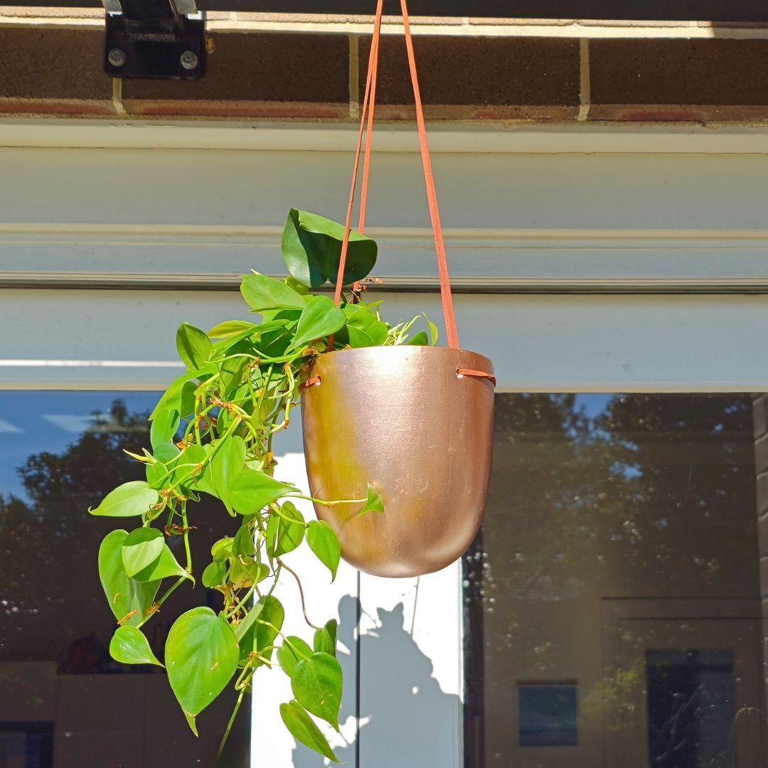 Rose Gold Ceramic Hanging Pot