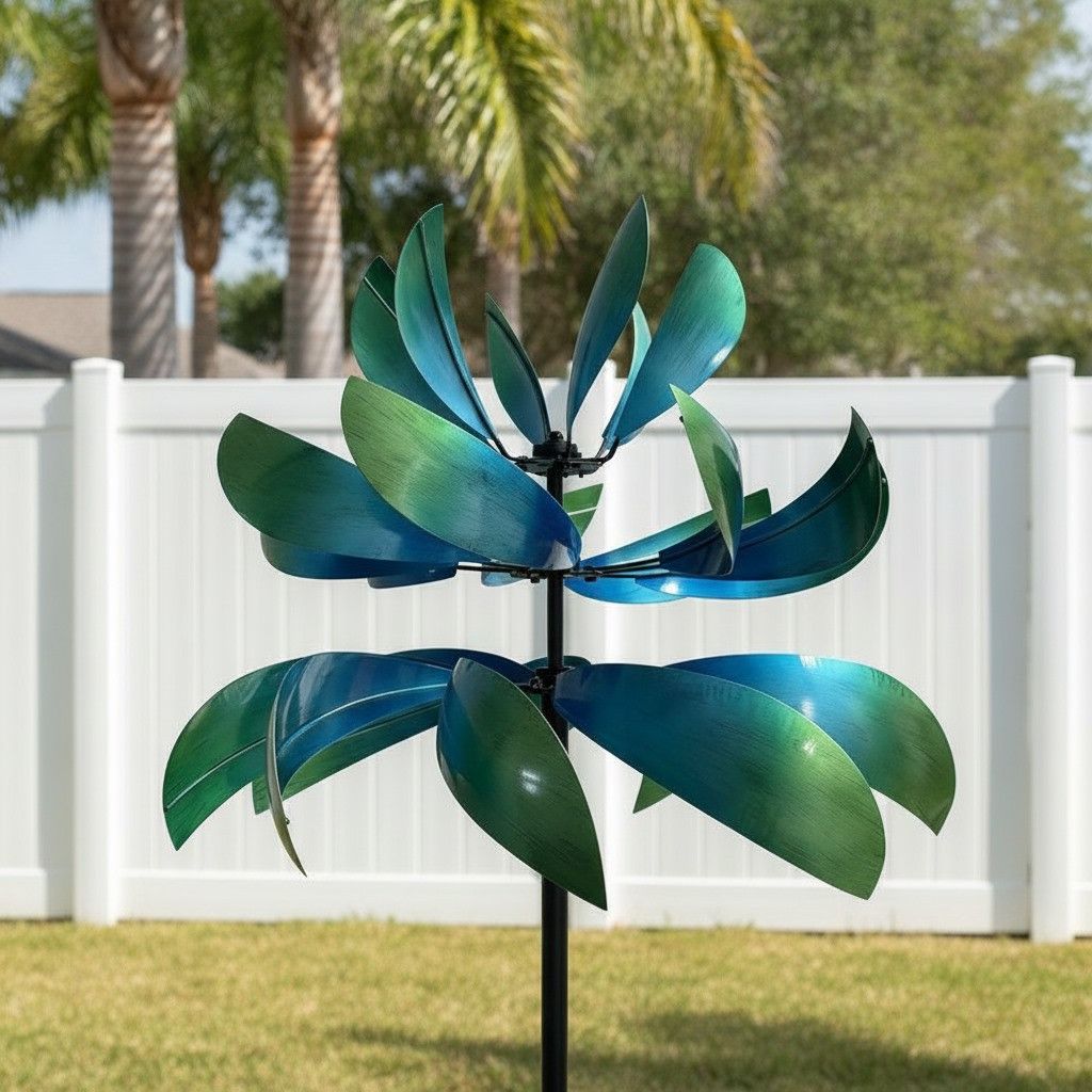 OCEAN BLUE LEAF WINDSPINNER