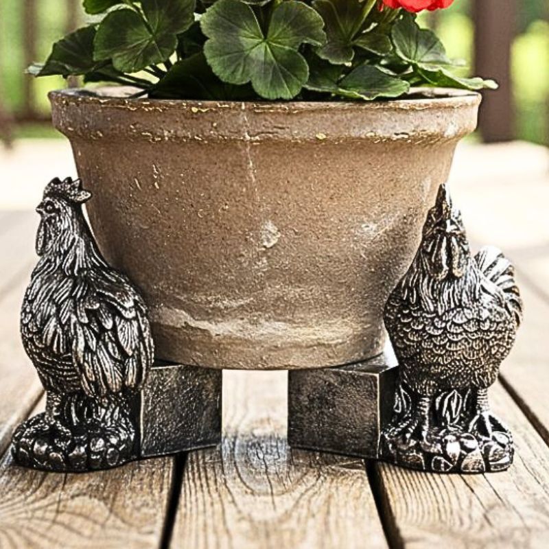 RESIN ROOSTER POT FEET