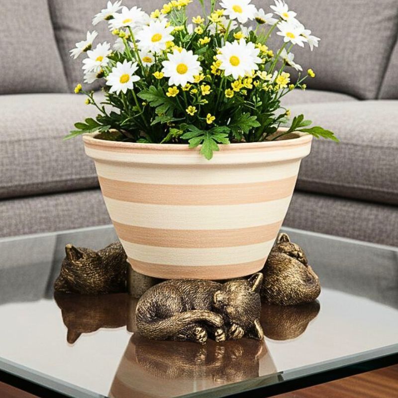 RESIN SLEEPING CAT POT FEET