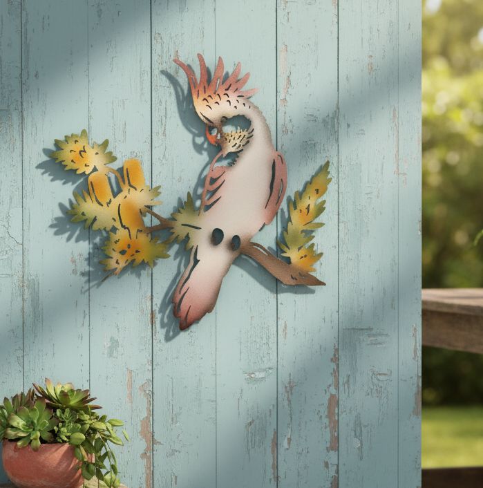 COLOURED GALAH WALL ART