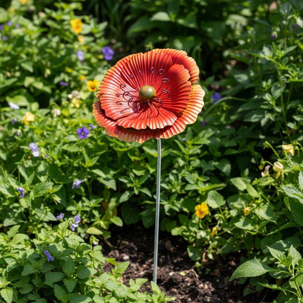 LARGE POPPY STAKE - ORANGE