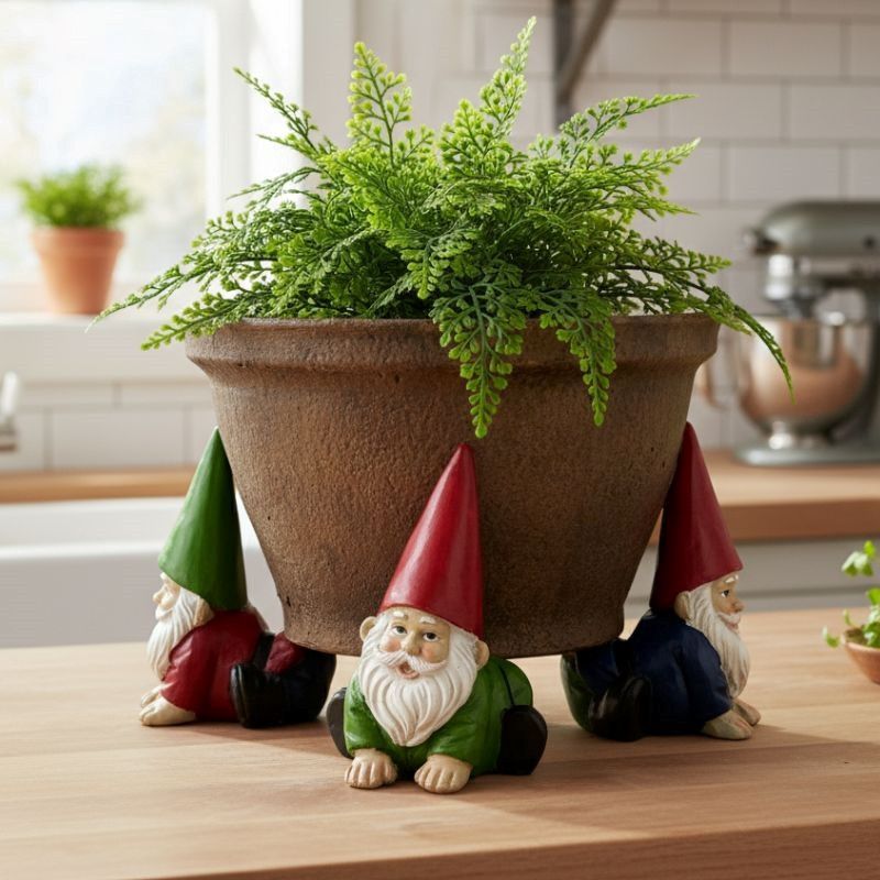 RESIN GNOME POT FEET