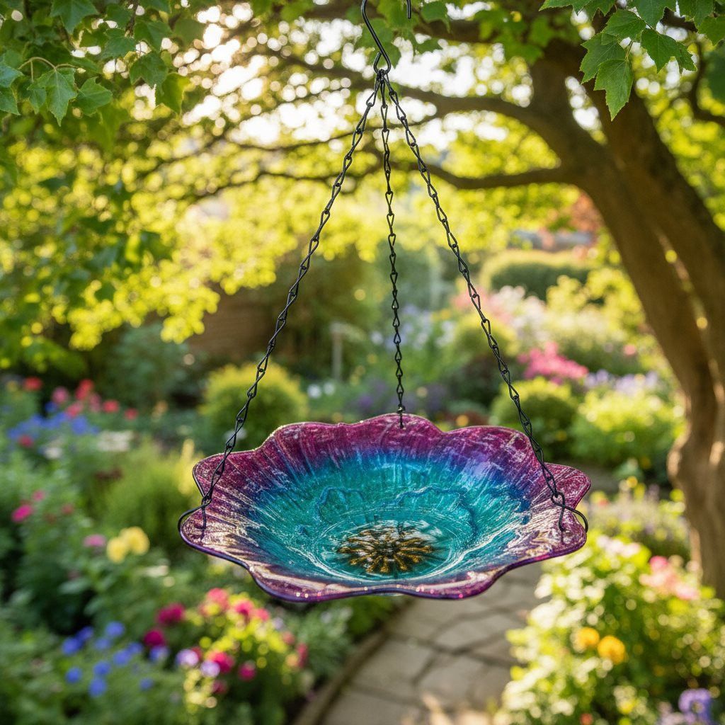 GLASS FLOWER BIRDFEEDER