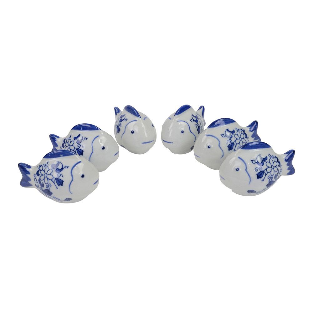 MEDIUM BLUE AND WHITE FLOATING FISH