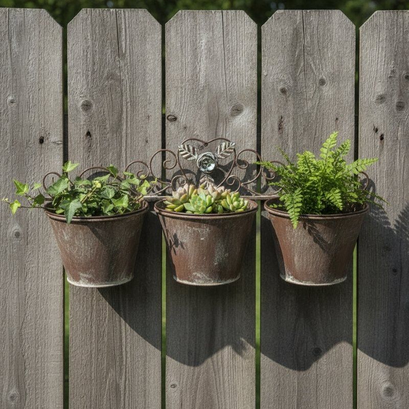 VINTAGE 3-POT PLANT HOLDER