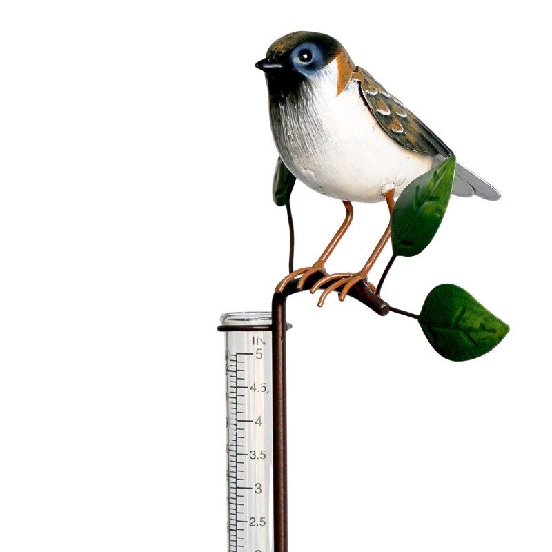 METAL BIRD WITH RAIN GAUGE - QX8741