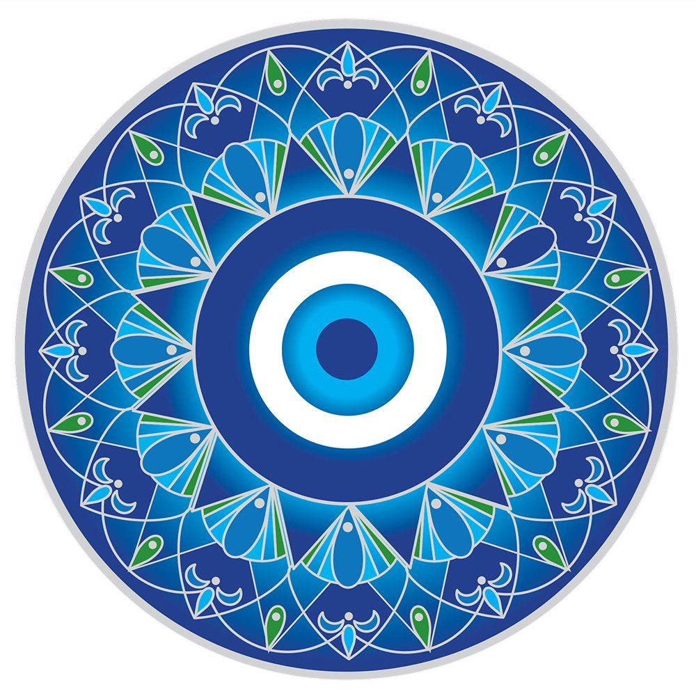 Sunseal Blue Eye Mandala 14cm Window Sticker