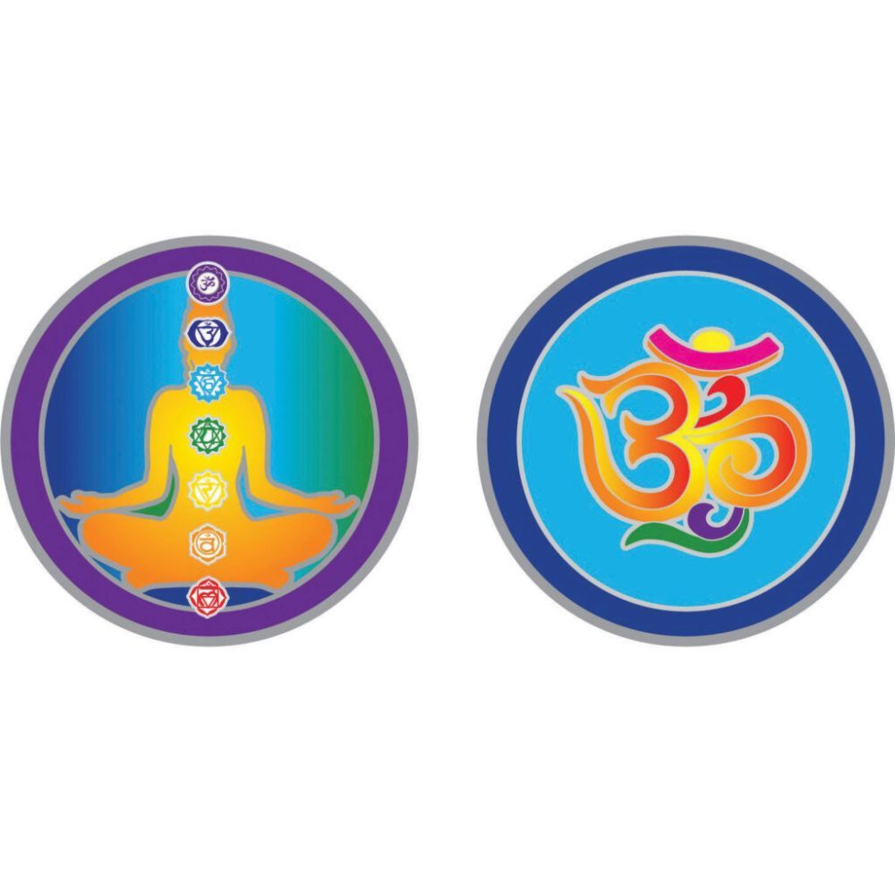 Sunlight Chakra and Om 6cm Window Sticker