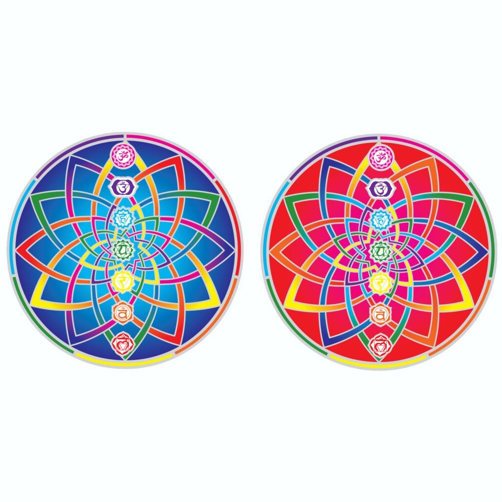 Sunlight Cosmic Chakra Mandala 6cm Window Sticker