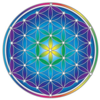 Sunseal Flower of Life 14cm Window Sticker