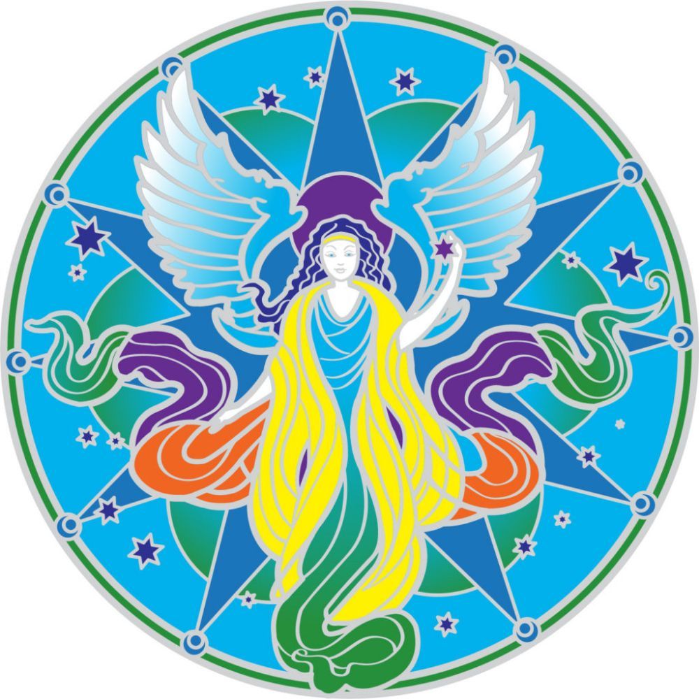 Sunseal Guardian Angel Mandala 14cm Window Sticker