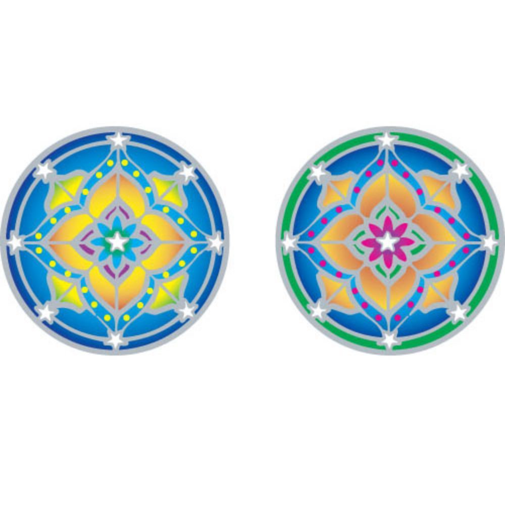 Sunlight Harmony Mandala 6cm Window Sticker