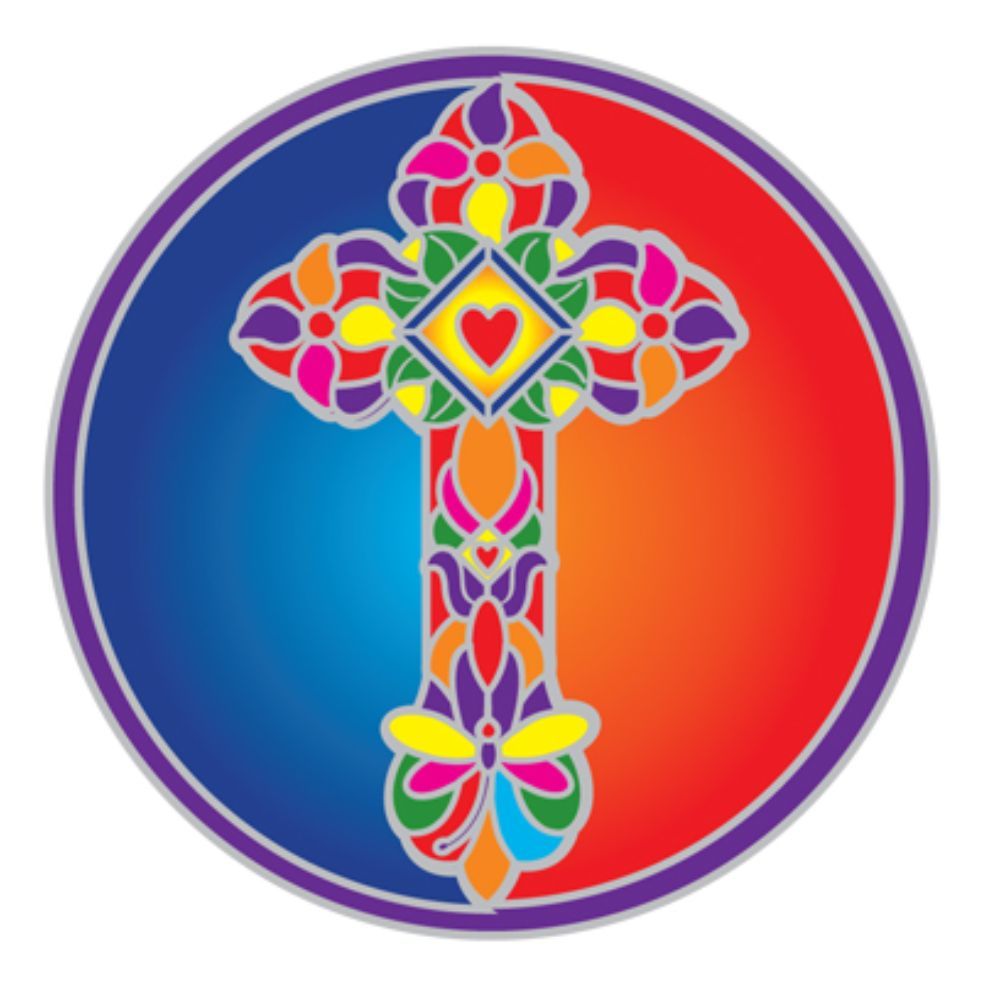 Sunseal Illumination Cross 14cm Window Sticker