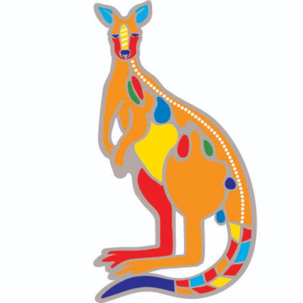 Suncatcher Kangaroo Window Sticker