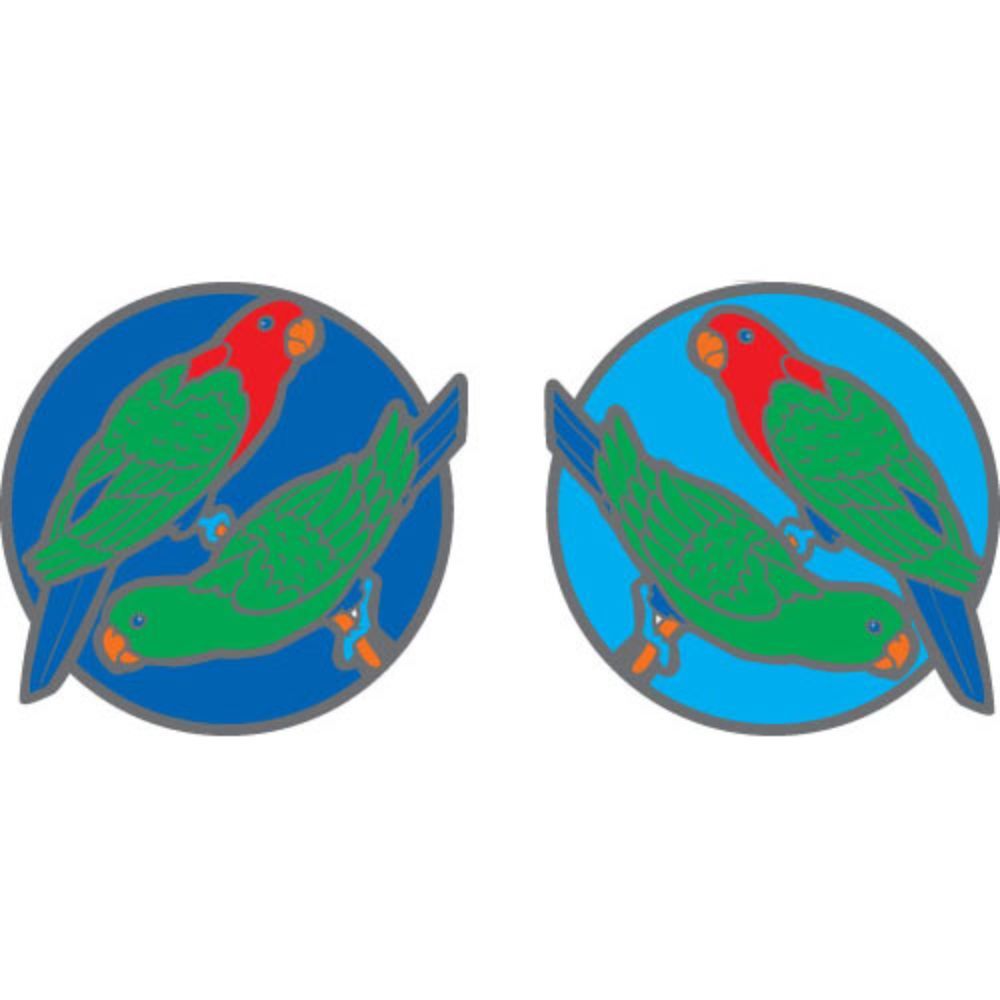 Sunlight King Parrot 6cm Window Sticker